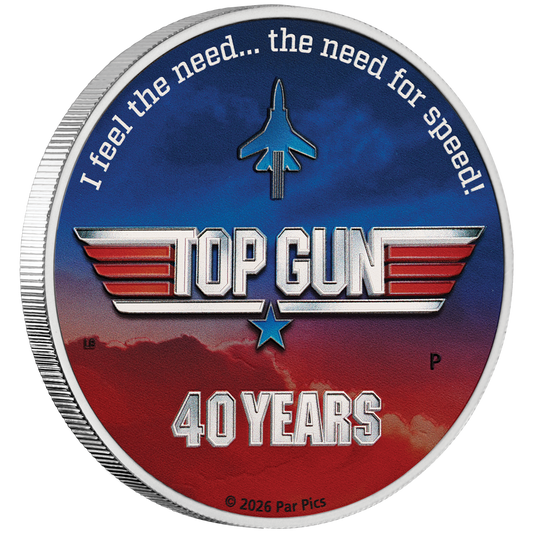 Top Gun - 40. Jubiläum 2026 Farbe 1 oz Silbermünze
