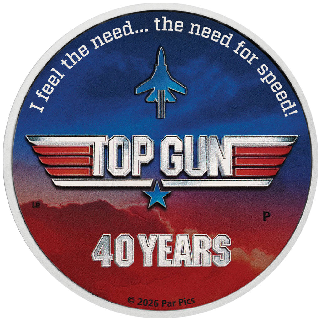 Top Gun - 40. Jubiläum 2026 Farbe 1 oz Silbermünze
