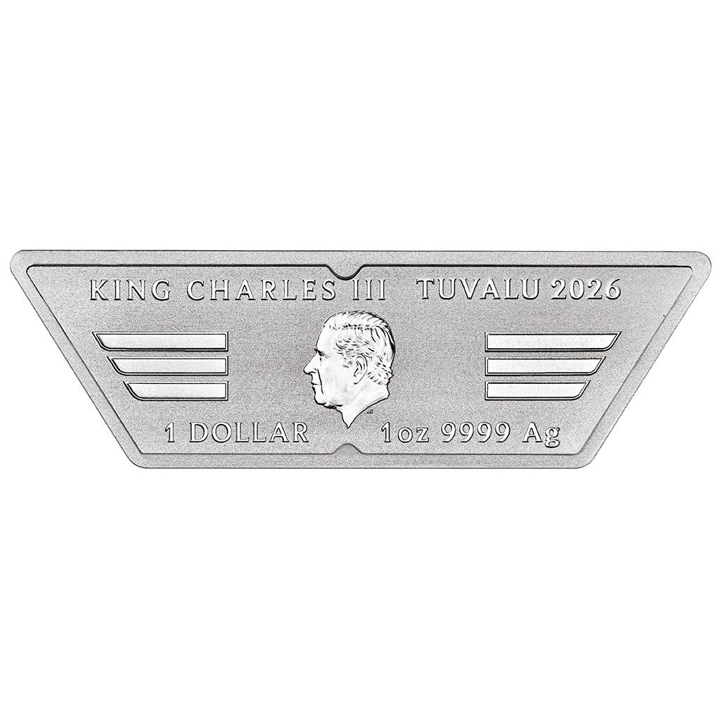 Top Gun Logo - 40. Jubiläum 2026 Farbe 1 oz Silbermünze