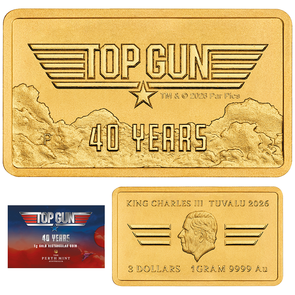 Top Gun - 40. Jubiläum 2026 - 1 Gramm Goldmünze**