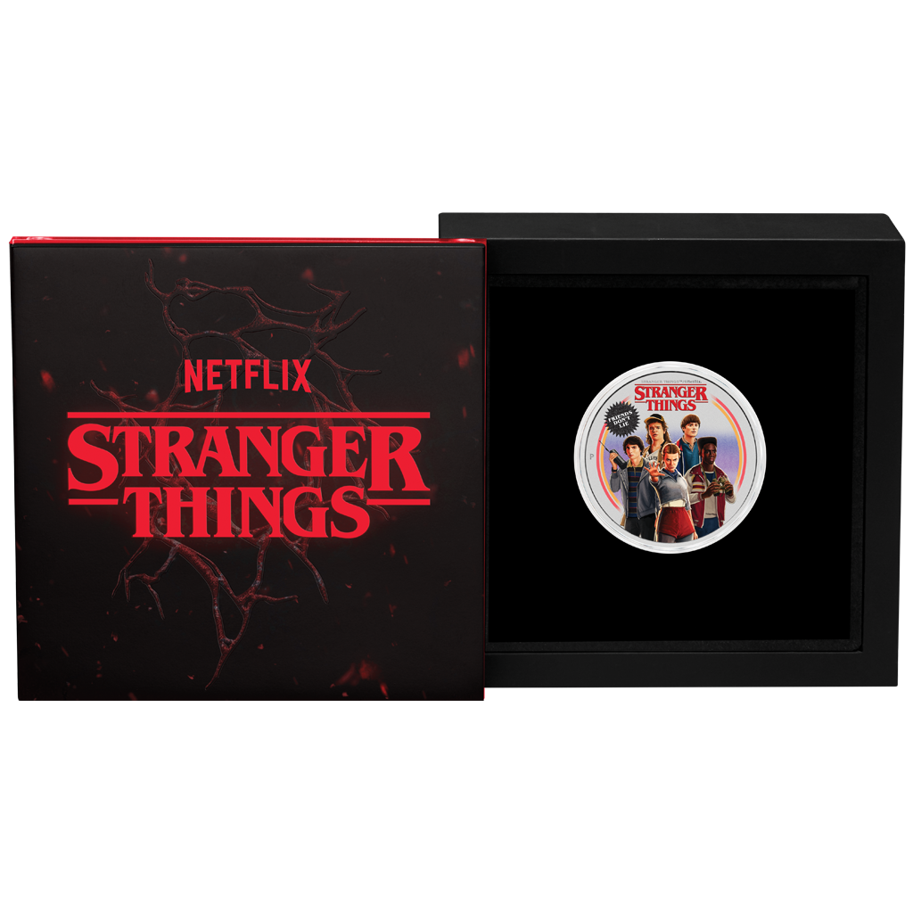 Tuvalu Stranger Things - Fiends Don't Lie - 2026 Farbe - 1 oz Silbermünze Farbe im Etui