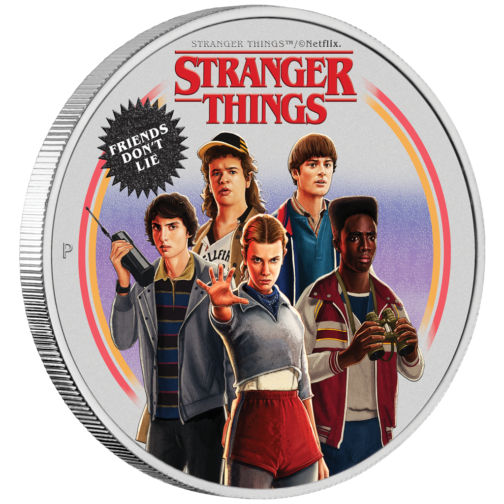 Tuvalu Stranger Things - Fiends Don't Lie - 2026 Farbe - 1 oz Silbermünze Farbe im Etui