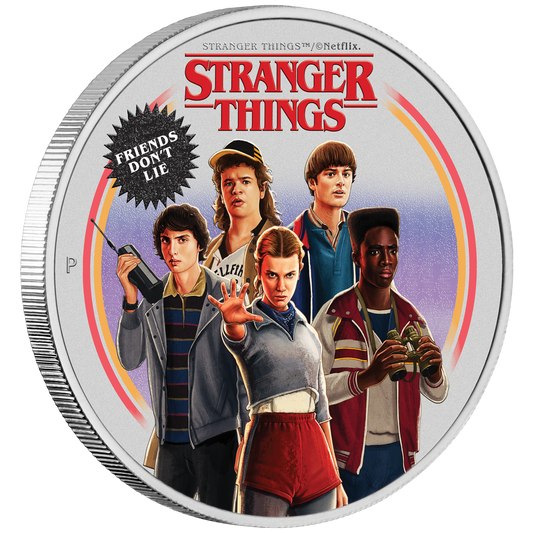 Tuvalu Stranger Things - Fiends Don't Lie - 2026 Farbe - 1 oz Silbermünze Farbe im Etui