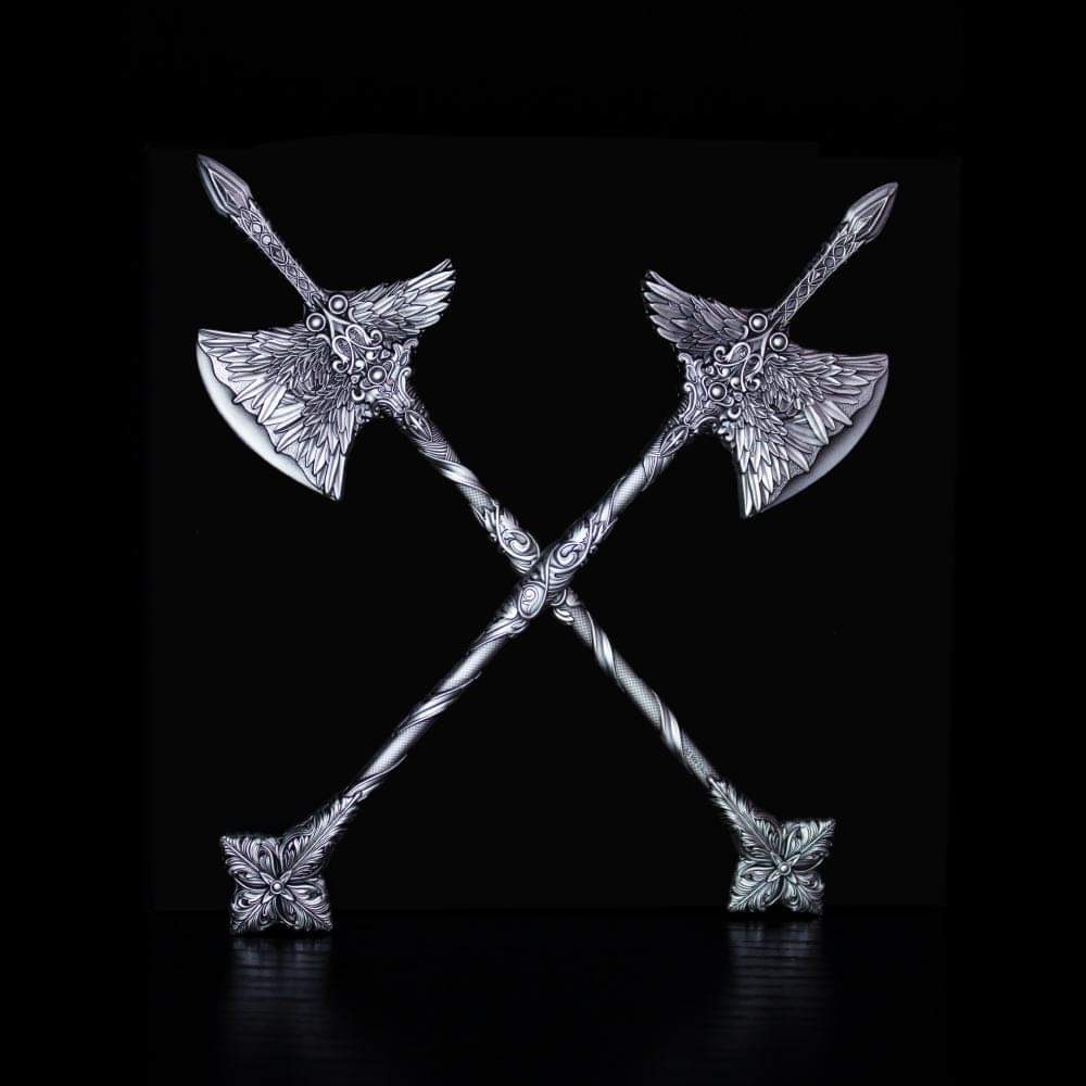 Halberd of St. Raphael, 2.5oz Silberbarren 3D, Shaped, Antik Finish*