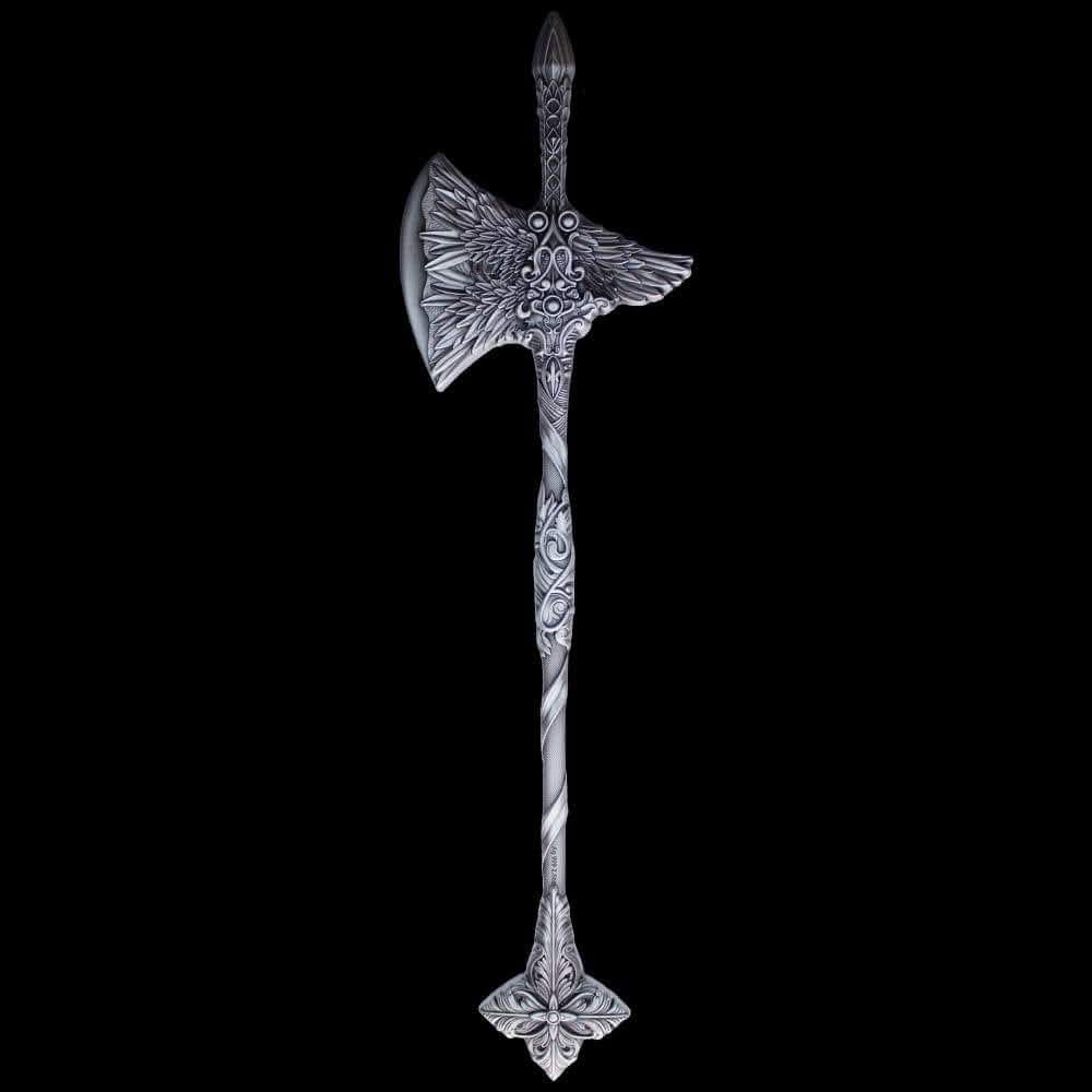 Halberd of St. Raphael, 2.5oz Silberbarren 3D, Shaped, Antik Finish*