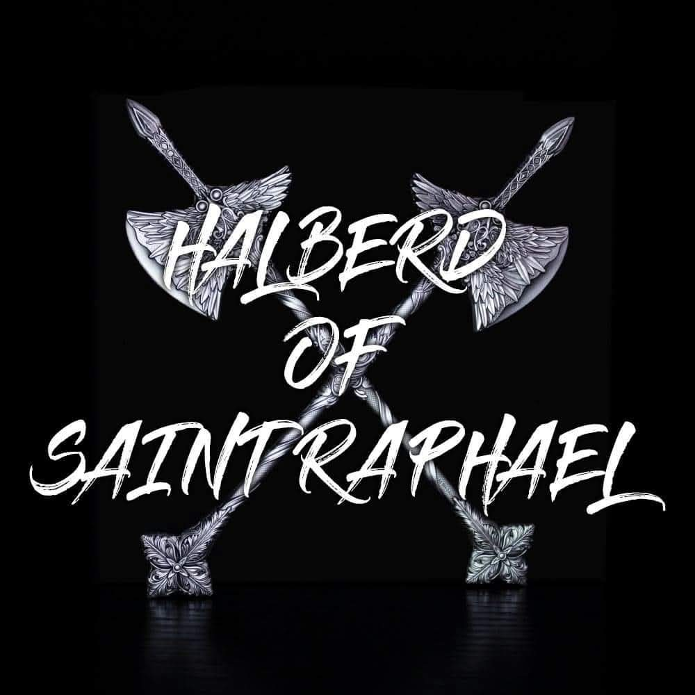 Halberd of St. Raphael, 2.5oz Silberbarren 3D, Shaped, Antik Finish*