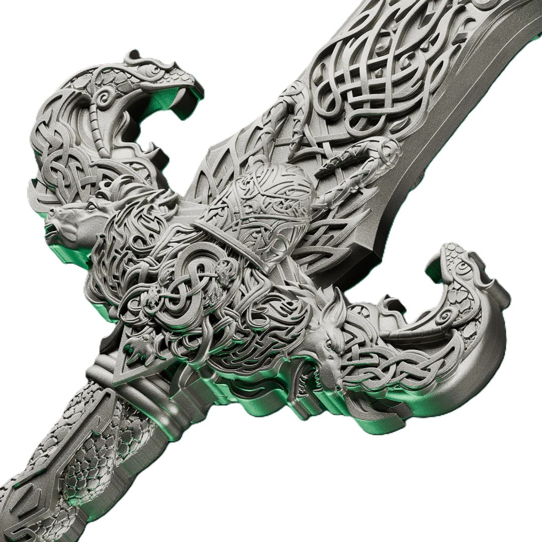 LAEVATEINN Loki's Schwert 2026 - 1 oz Silbermedaille Ultra High Relief - Antik Finish
