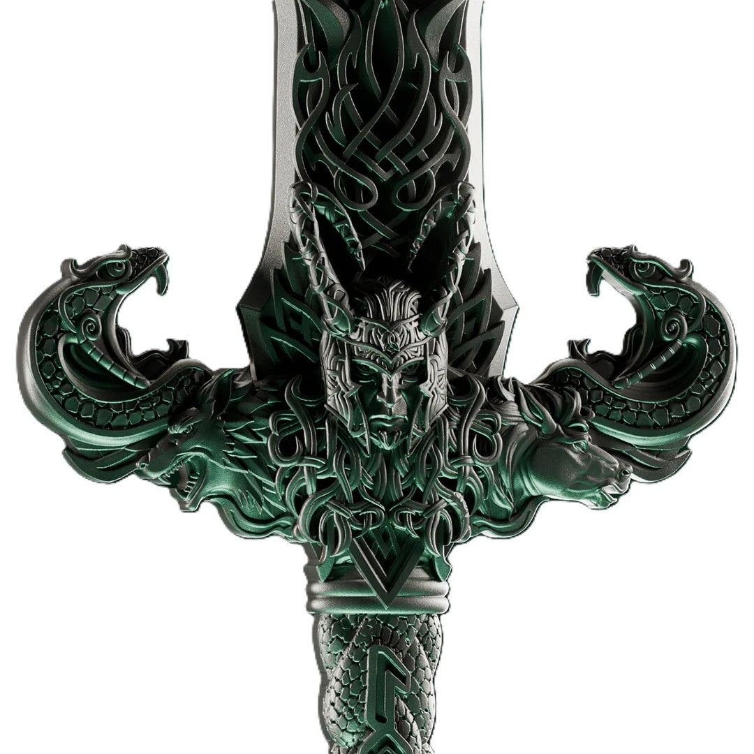 LAEVATEINN Loki's Schwert 2026 - 1 oz Silbermedaille Ultra High Relief - Antik Finish