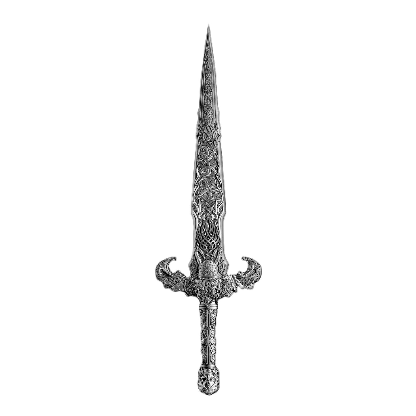 LAEVATEINN Loki's Schwert 2026 - 1 oz Silbermedaille Ultra High Relief - Antik Finish