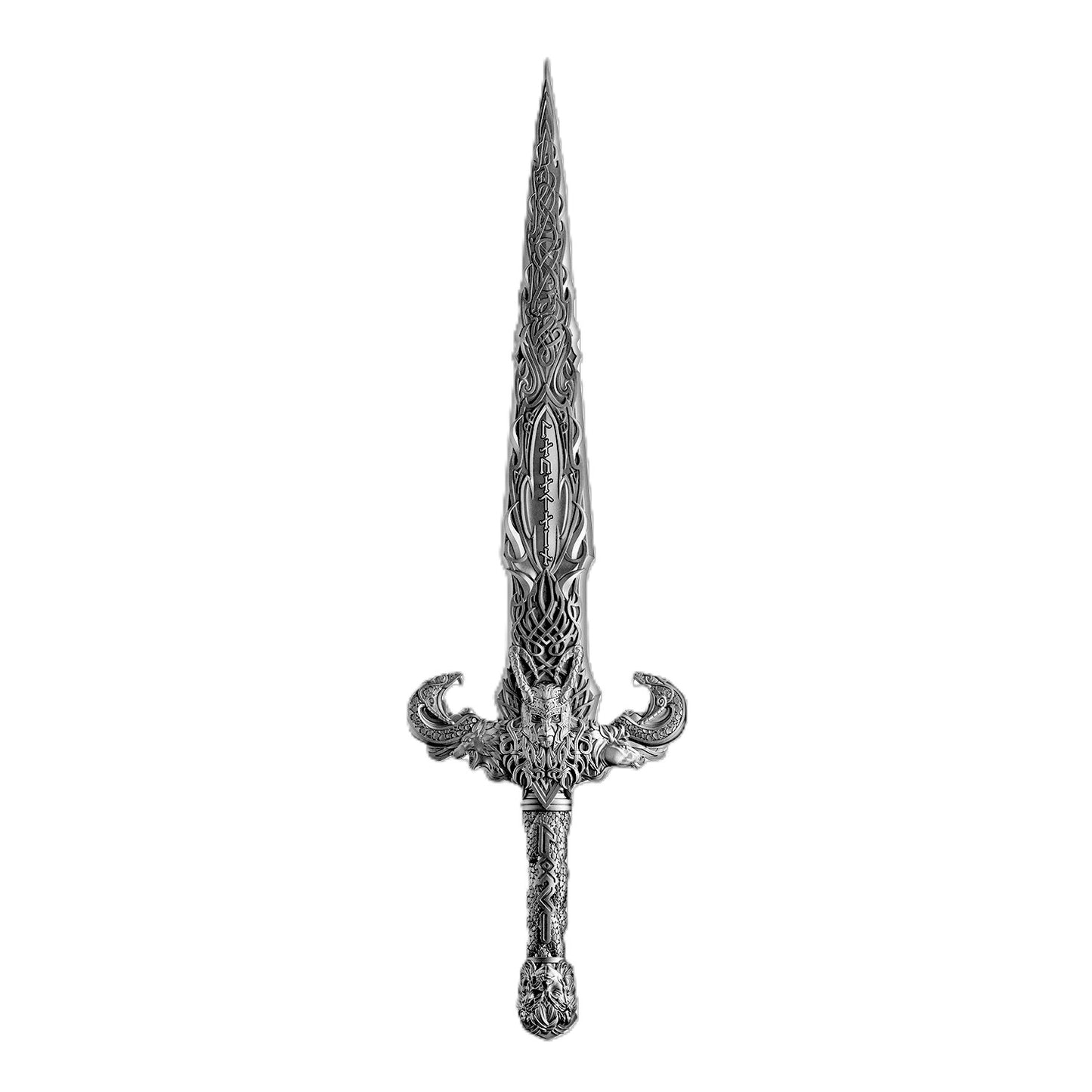 LAEVATEINN Loki's Schwert 2026 - 1 oz Silbermedaille Ultra High Relief - Antik Finish