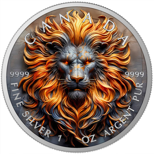 Canada 2025 - Stone Zodiac #Leo - 1 oz Silbermünze Farbe***