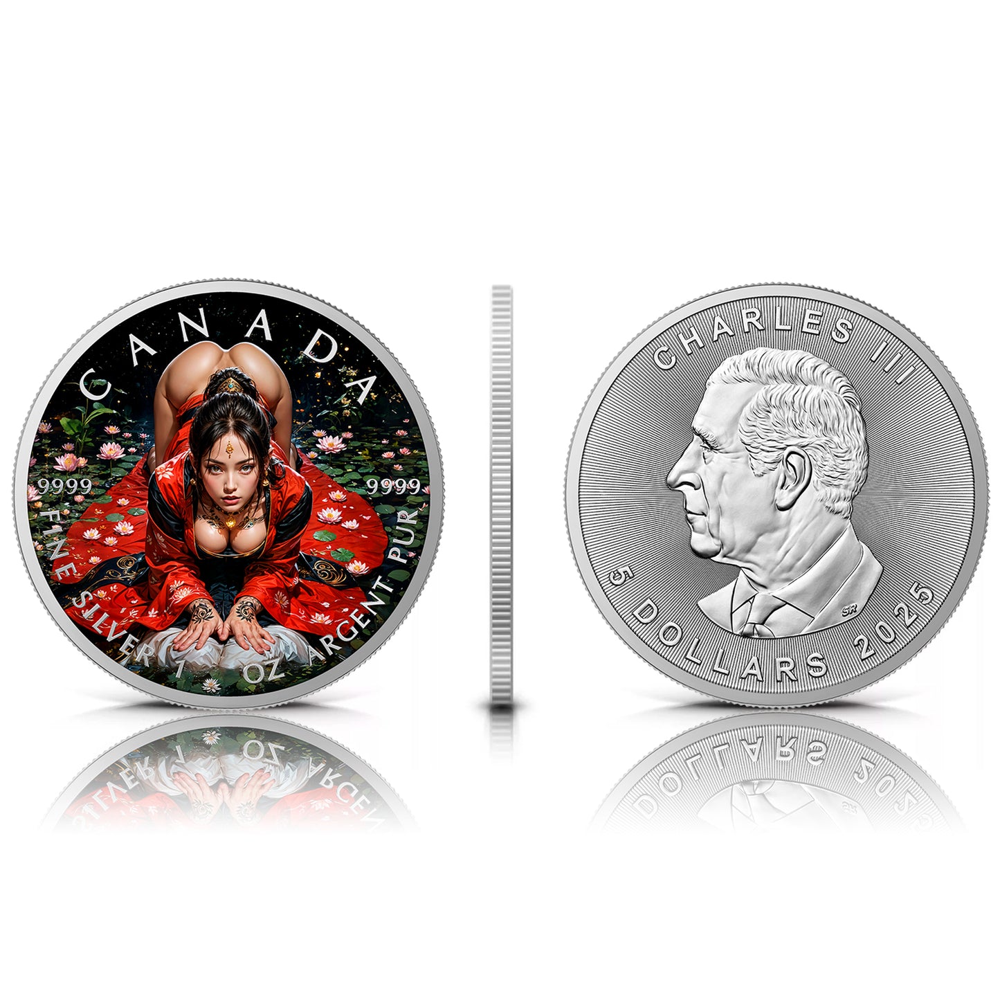 Canada 2025 - Lotus Flower - 1 oz Silbermünze Farbe***