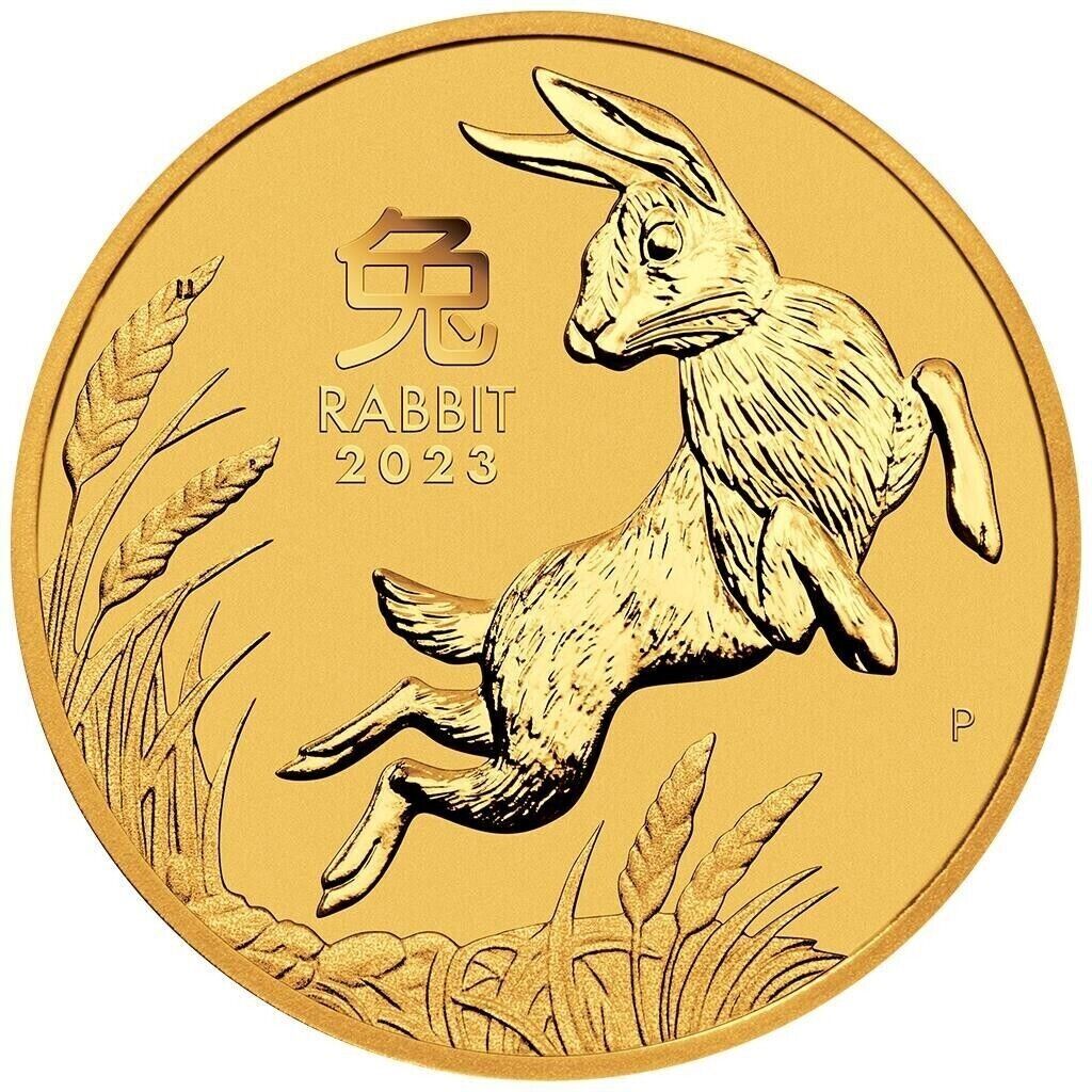 Lunar III Jahr des Hasen 2023 1/10 oz Goldmünze PM**