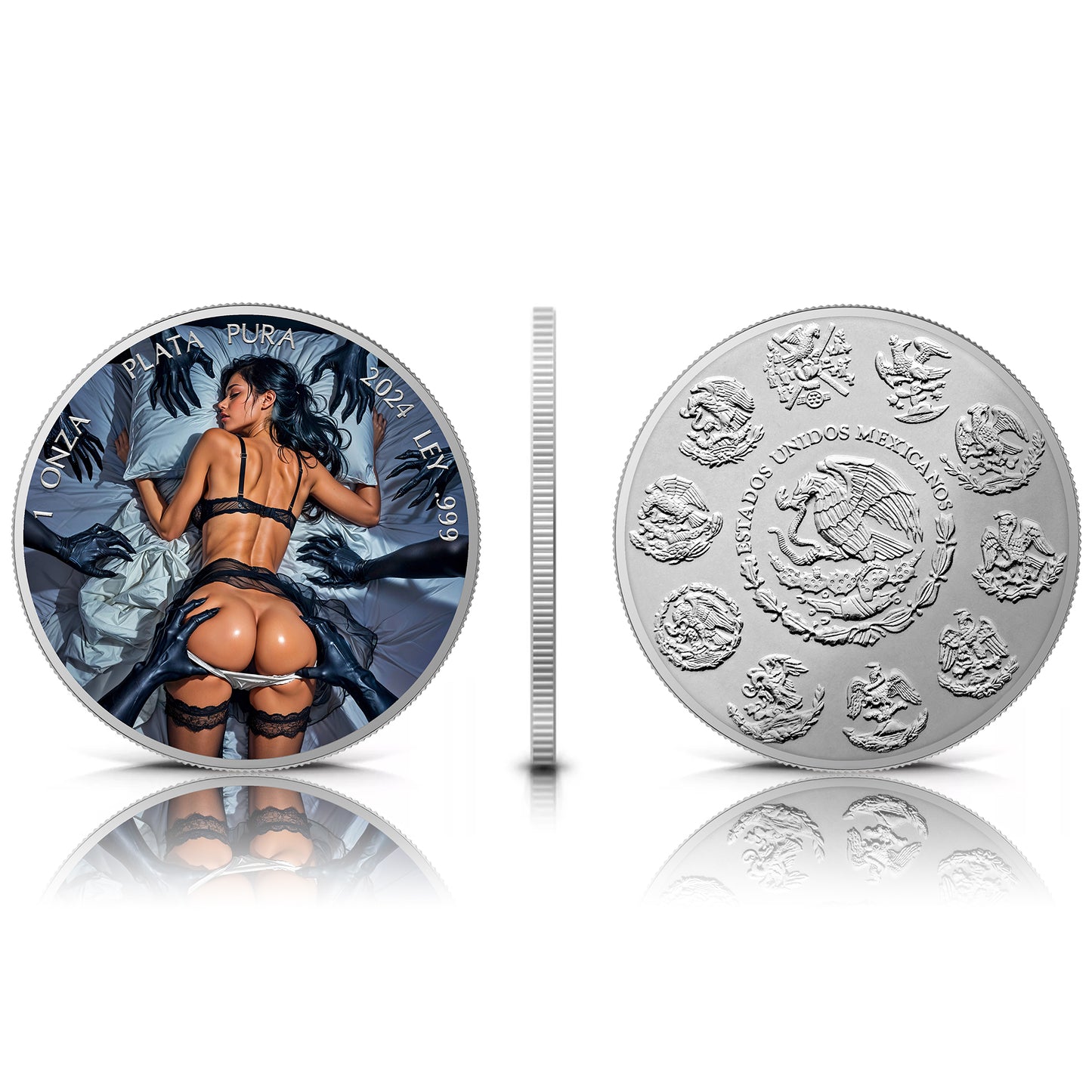 Mexico Libertad 2024 - Lustful Nightmare - 1 oz Silbermünze Farbe