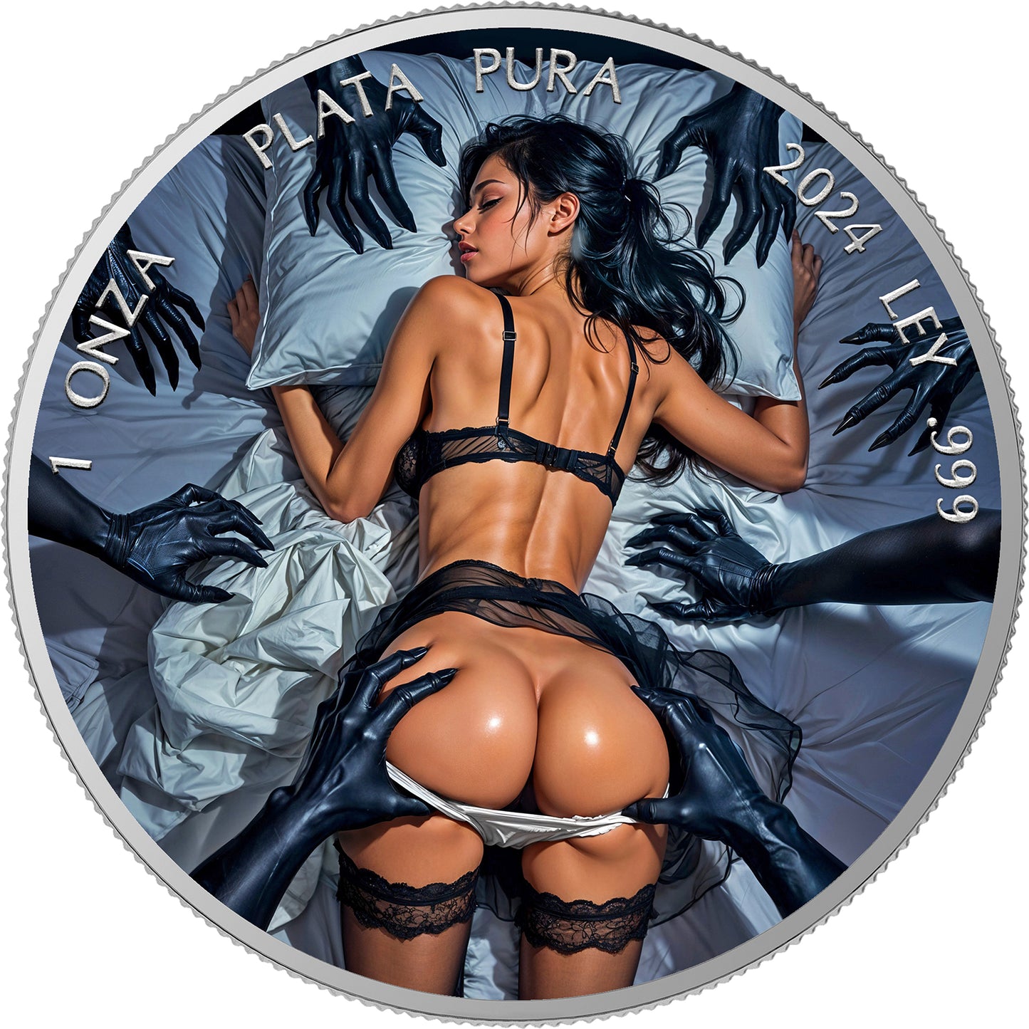 Mexico Libertad 2024 - Lustful Nightmare - 1 oz Silbermünze Farbe