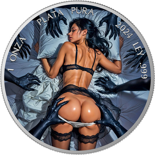 Mexico Libertad 2024 - Lustful Nightmare - 1 oz Silbermünze Farbe