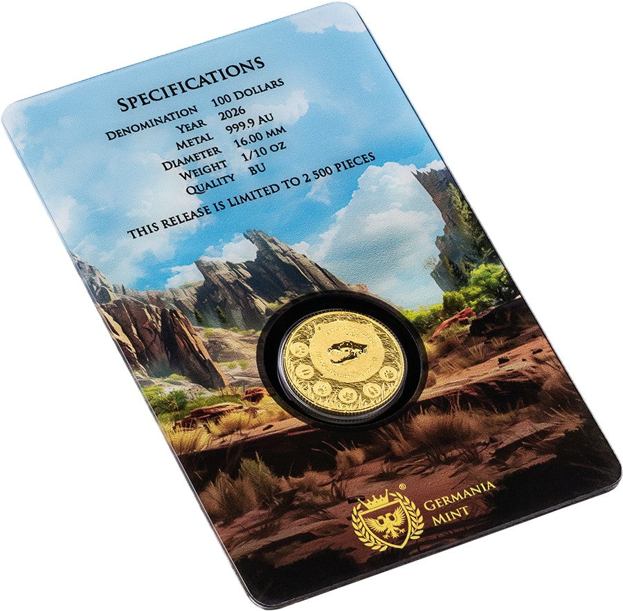 Germania Mint - Megafauna - Cave Lion - 2026 - 1/10 oz Goldmünze BU Safepack**