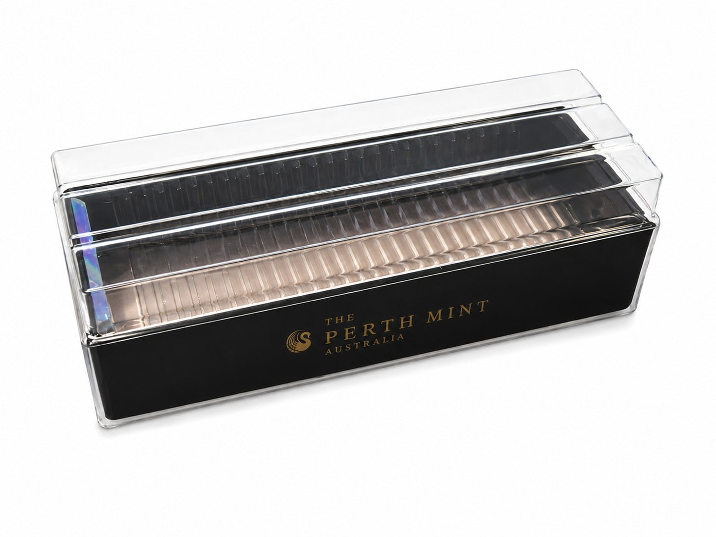 Leere Masterbox Münzbox Box für 25 Perth Mint Silberbarren oder Goldbarren