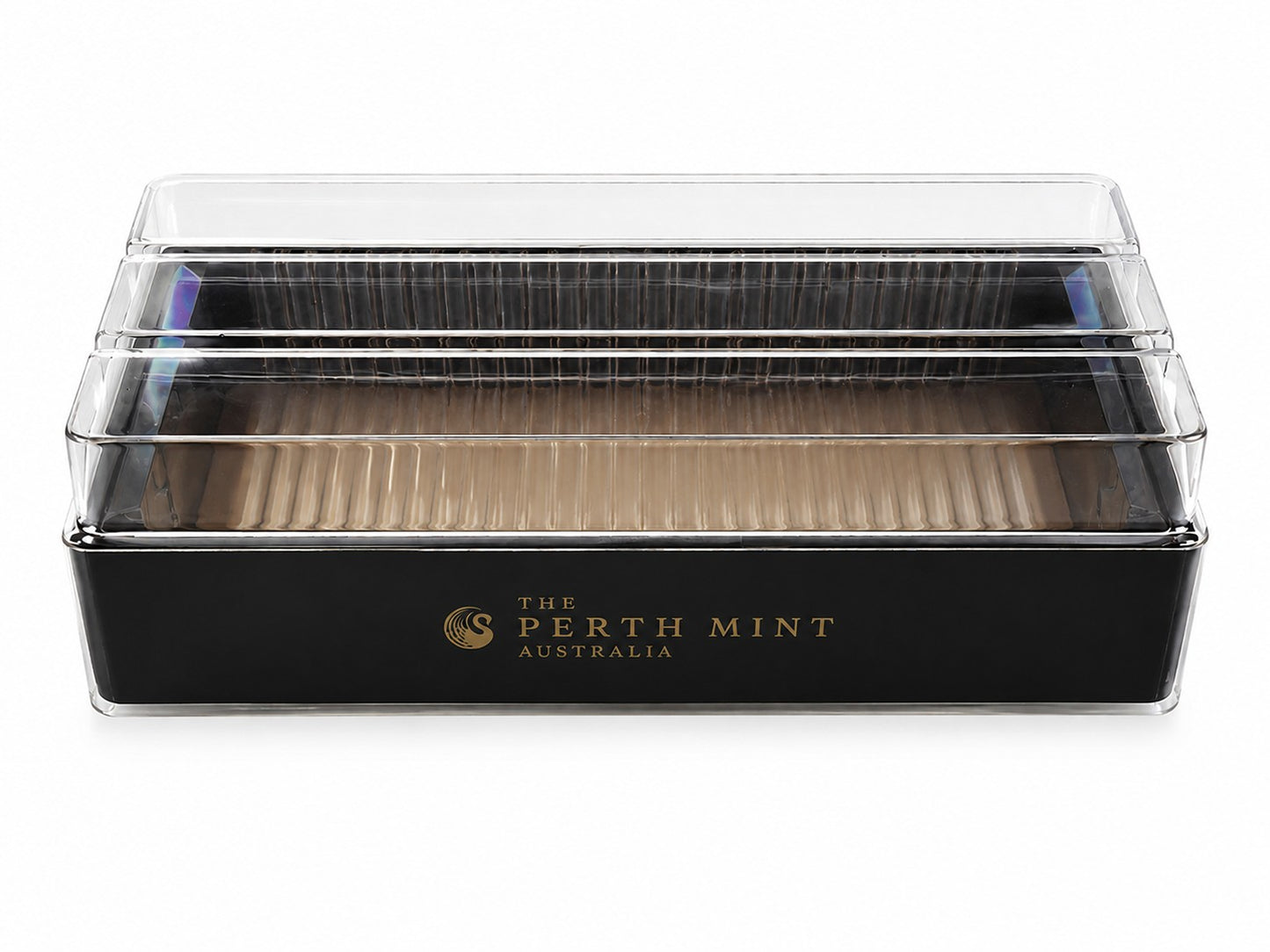 Leere Masterbox Münzbox Box für 25 Perth Mint Silberbarren oder Goldbarren