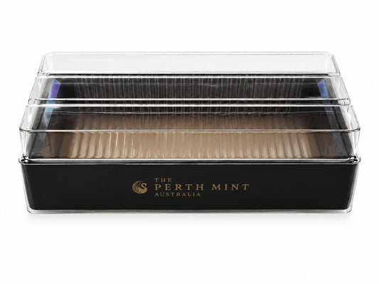 Leere Masterbox Münzbox Box für 25 Perth Mint Silberbarren oder Goldbarren