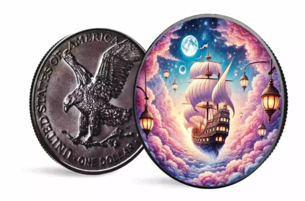 American Eagle Masters of the Seas Candy Ship Color 1oz Silber 2024*