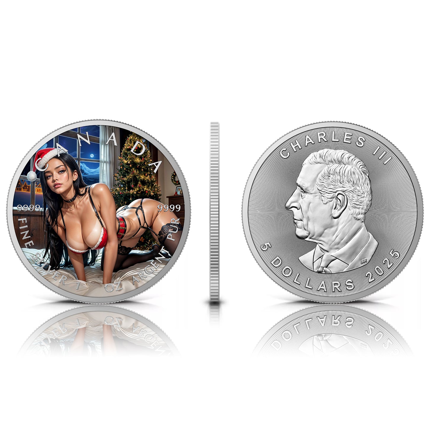 Canada 2025 - Midnight Christmas - 1 oz Silbermünze Farbe***