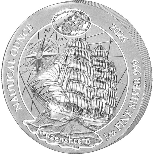 Ruanda Nautical Ounce - Kruzenshtern 2026 - 1 oz Silbermünze BU