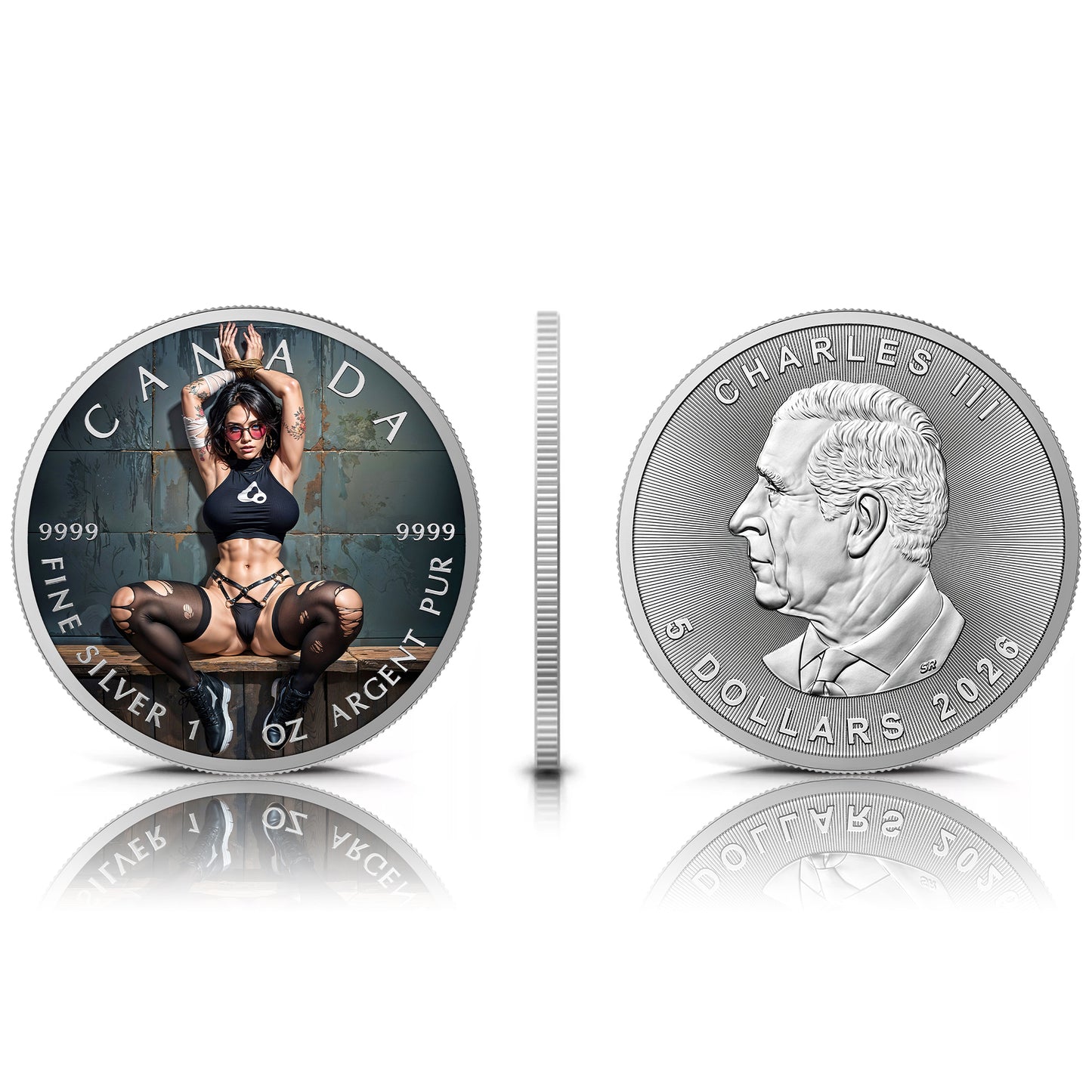Canada 2026 - Naughty Arrest - 1 oz Silbermünze Farbe