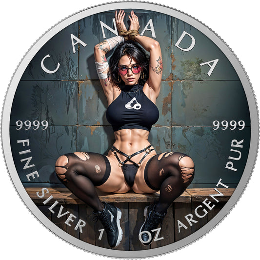 Canada 2026 - Naughty Arrest - 1 oz Silbermünze Farbe