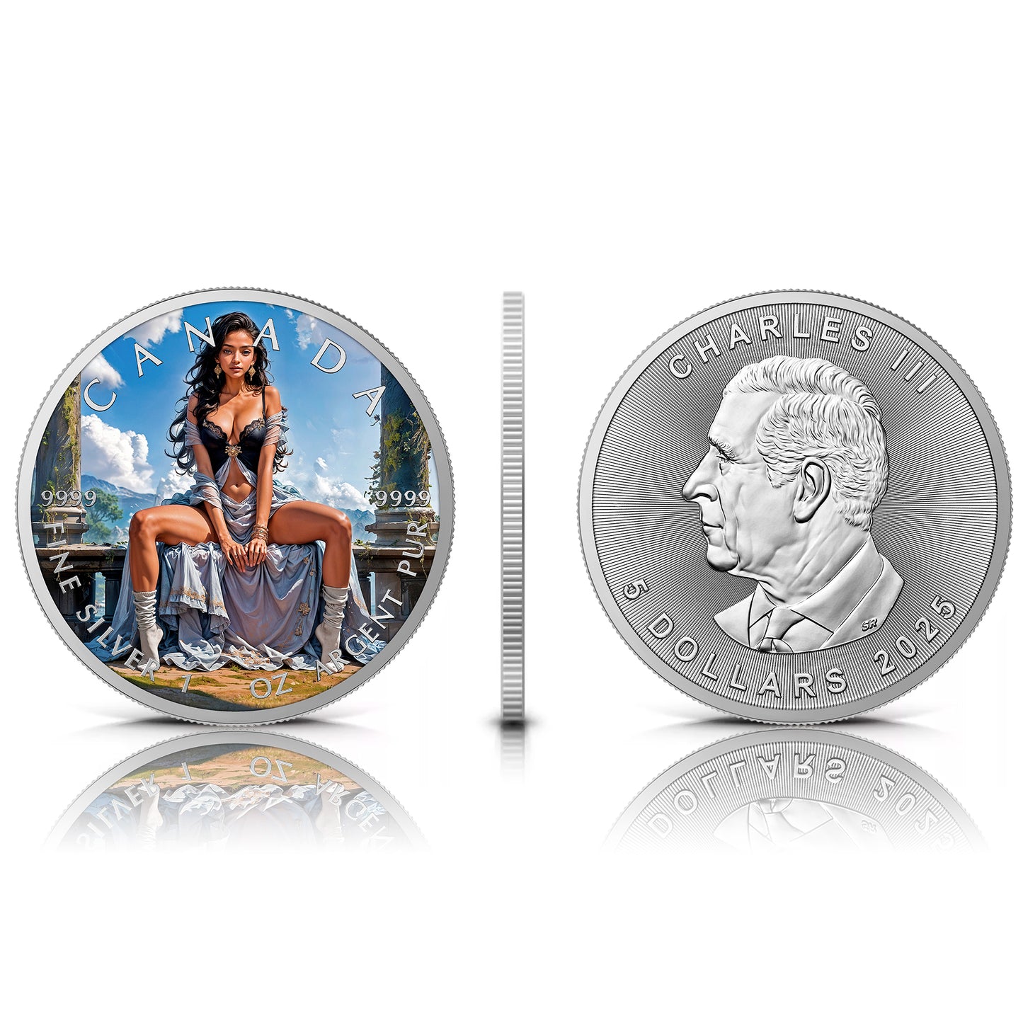 Canada 2025 - Naughty Princess - 1 oz Silbermünze Farbe
