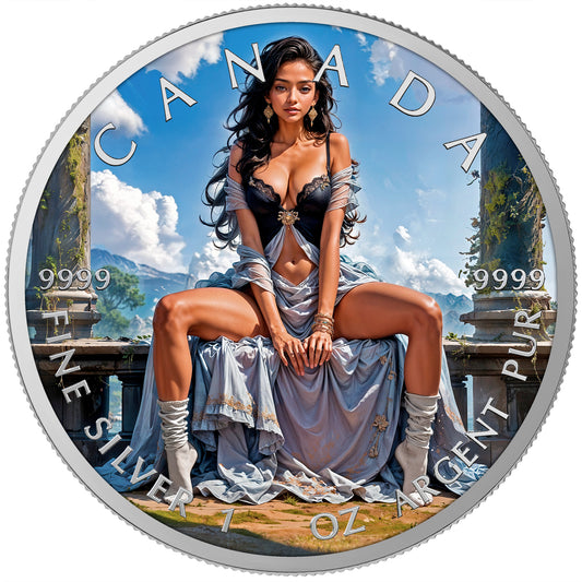 Canada 2025 - Naughty Princess - 1 oz Silbermünze Farbe