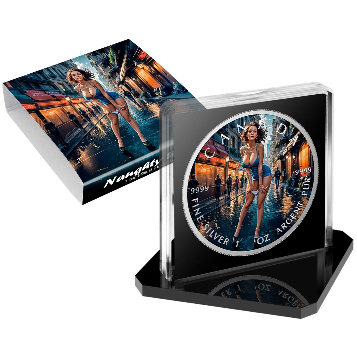 Canada 2025 - Naughty Walk - 1 oz Silbermünze Farbe***