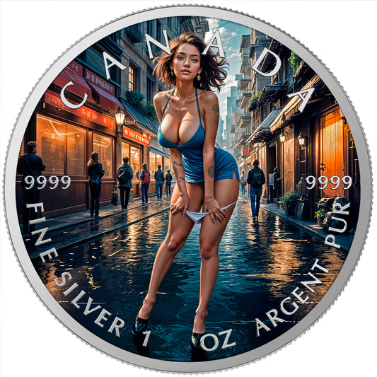 Canada 2025 - Naughty Walk - 1 oz Silbermünze Farbe***