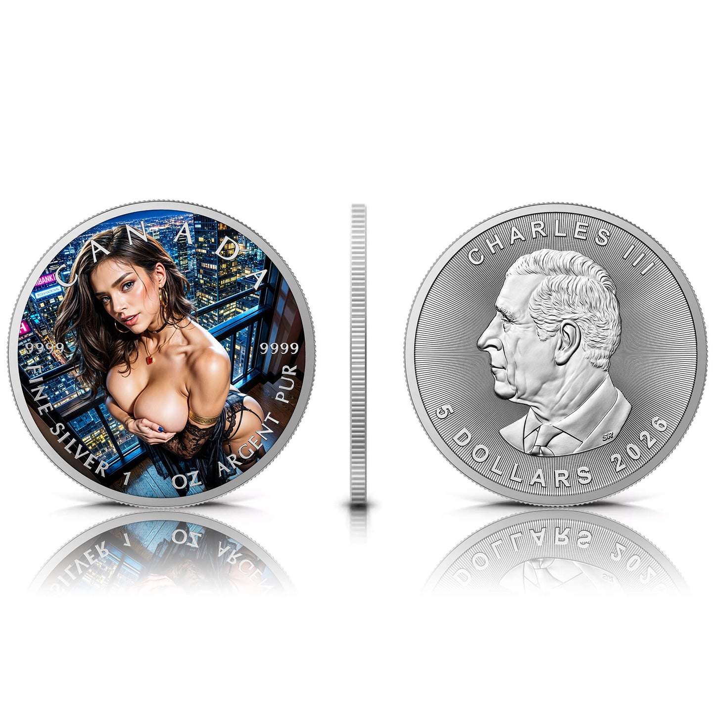 Canada 2026 - Neon Seduction - 1 oz Silbermünze Farbe