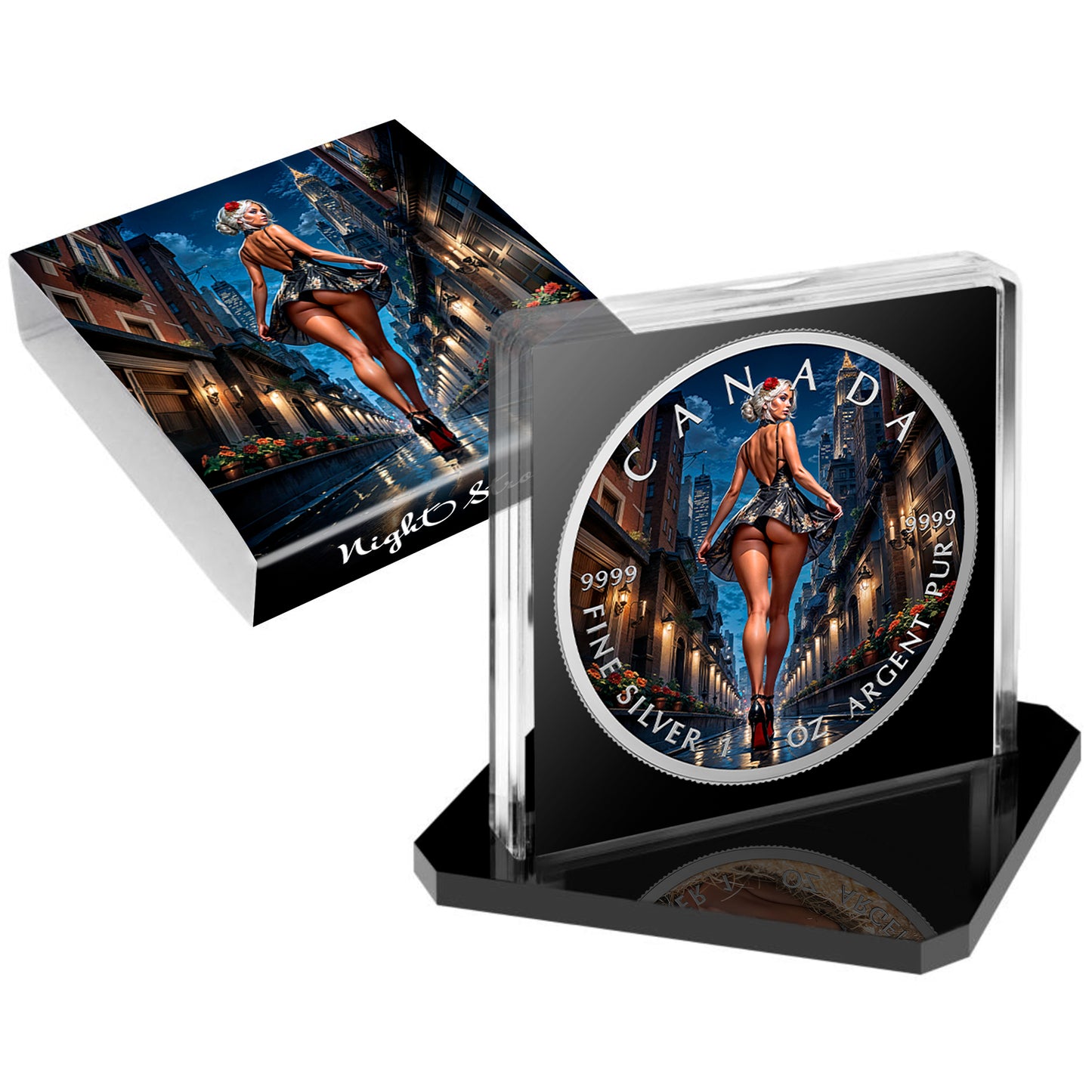 Canada 2025 - Night Stroll - 1 oz Silbermünze Farbe