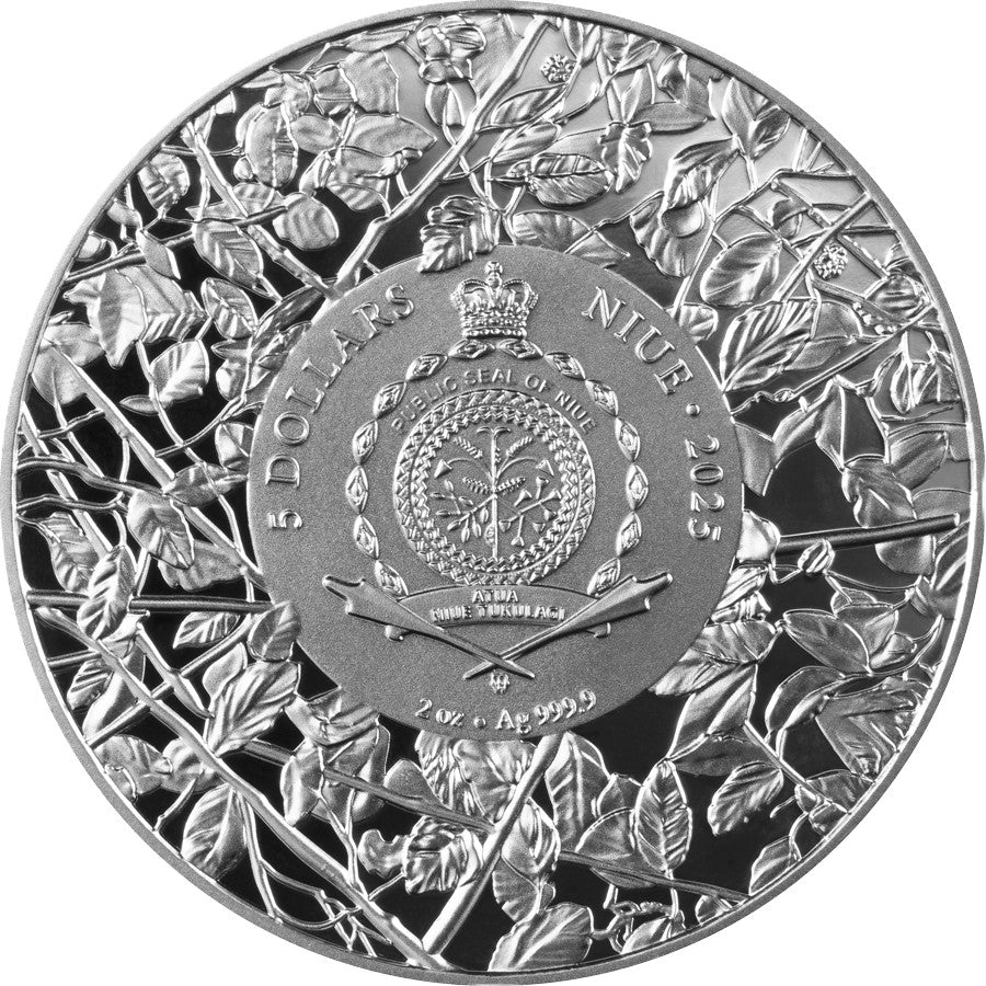 RED PANDA - #3. - Representatives of the Specie - Germania Mint 2 oz Silbermünze Ruthenium High Relief***