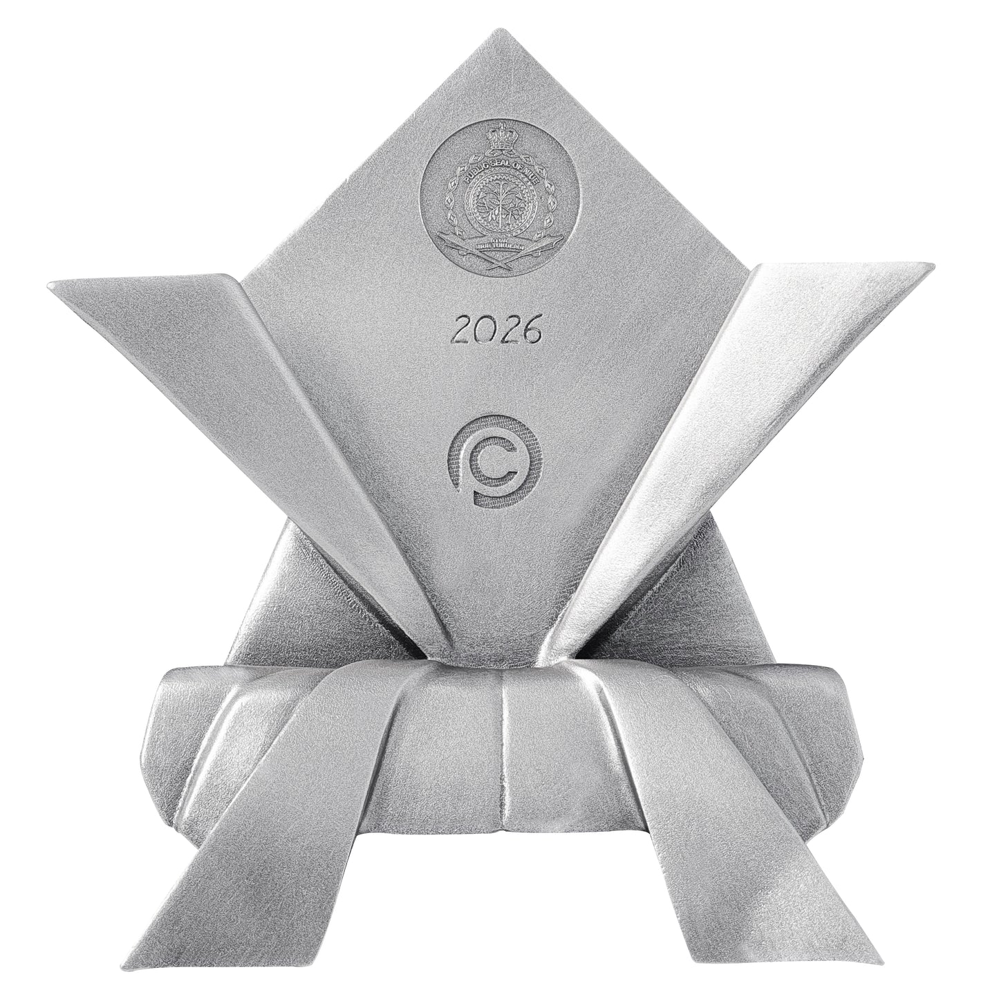 Folded Dreams - (3.) Paper Frog - 2 oz Silbermünze Antik Finish