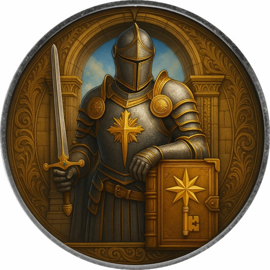 USA ASE Knights of Honour - Oathkeeper - 2025 - Color Farbe 1 oz Silbermünze