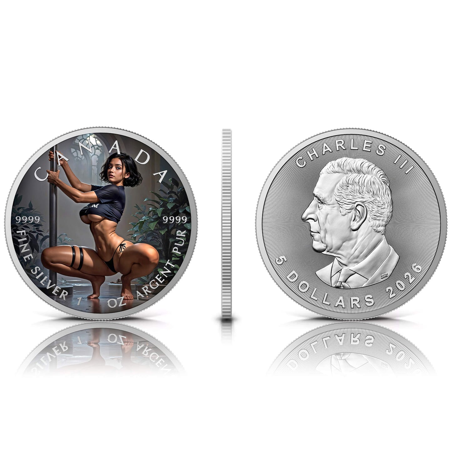 Canada 2026 - Pole Dance - 1 oz Silbermünze Farbe
