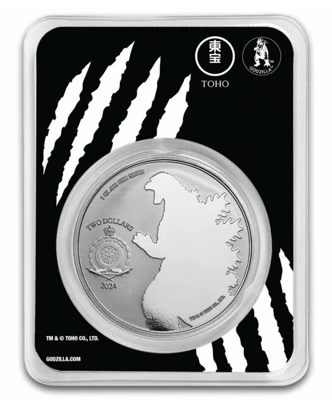 Silbermünze 1 oz Rodan 2024 Godzilla vs. Monsters Farbe*