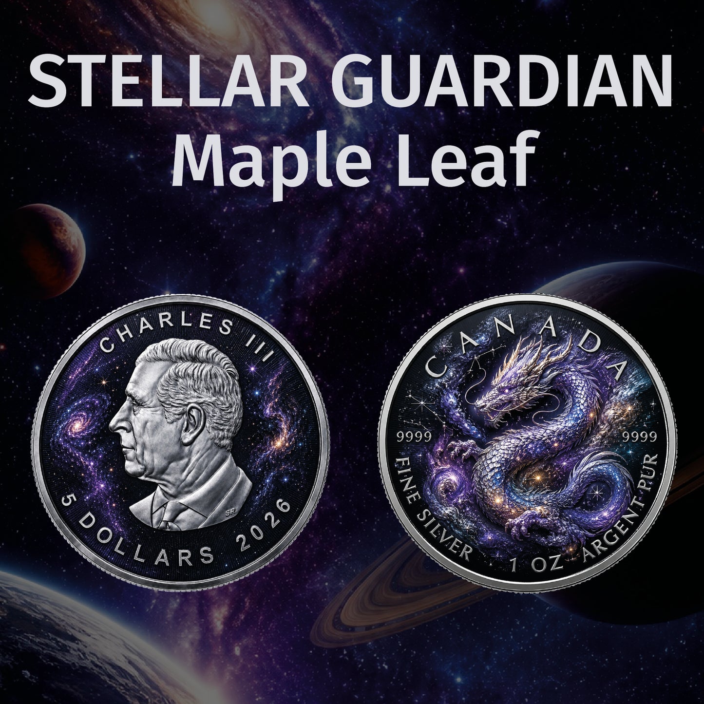 Canada 2026 - STELLAR Guardian - 1 oz Silbermünze Farbe
