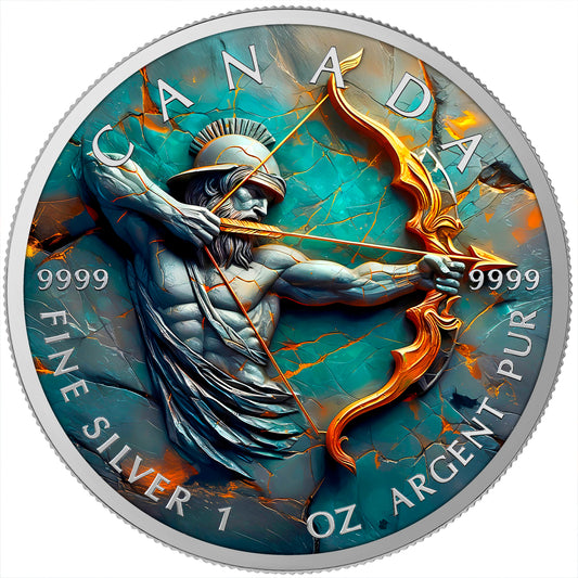 Canada 2025 - Sagitarius - Stone Zodiac - 1 oz Silbermünze Farbe***