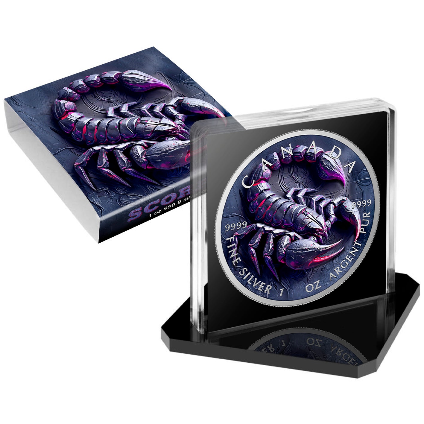 Canada 2025 - Stone Zodiac #Scorpio - 1 oz Silbermünze Farbe***