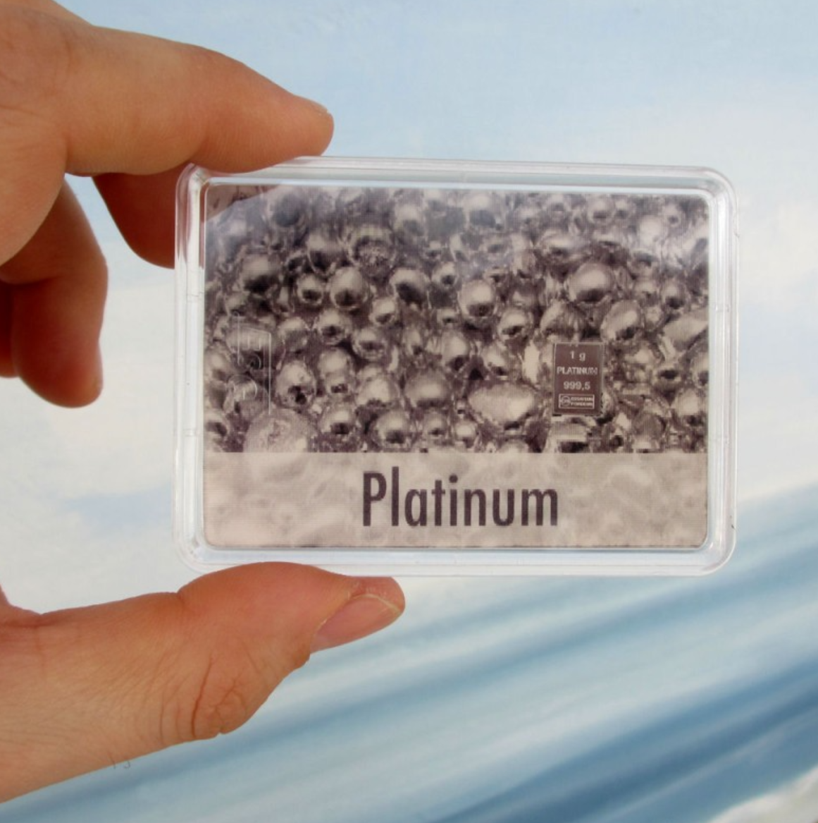 Valcambi 1 Gramm Platinbarren Flipmotiv Flip 999.9 Platin