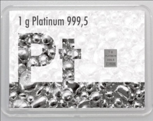 Valcambi 1 Gramm Platinbarren Flipmotiv Flip 999.9 Platin