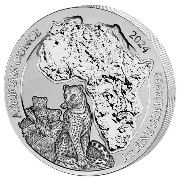 Ruanda African Ounce Leopard 2024, Silbermünze* BU