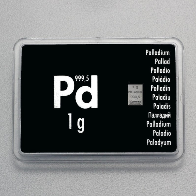 Valcambi 1 Gramm Palladiumbarren Palladium Barren 999.9