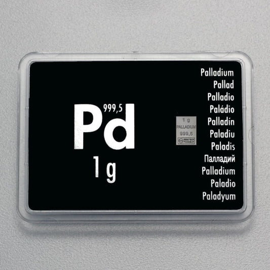 Valcambi 1 Gramm Palladiumbarren Palladium Barren 999.9