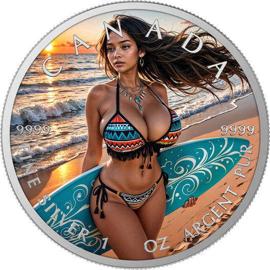 Canada 2026 - Hawaiian Holidays - 1 oz Silbermünze Farbe