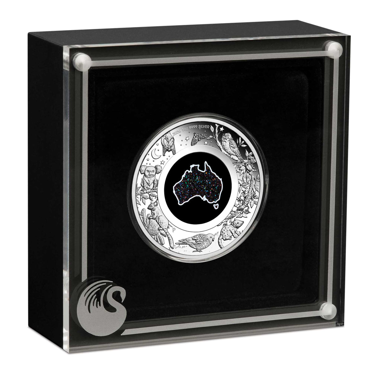 Great Southern Land - Nocturnal - 2026 - 1 oz Silbermünze Matrix Opal PP in Box